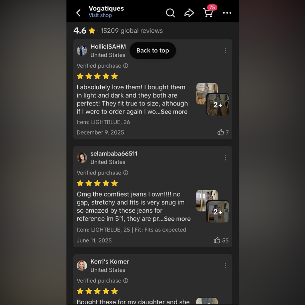 Viral TikTok Blue Curve Hugger Baggy Women's Jeans - Picture 7 of 9